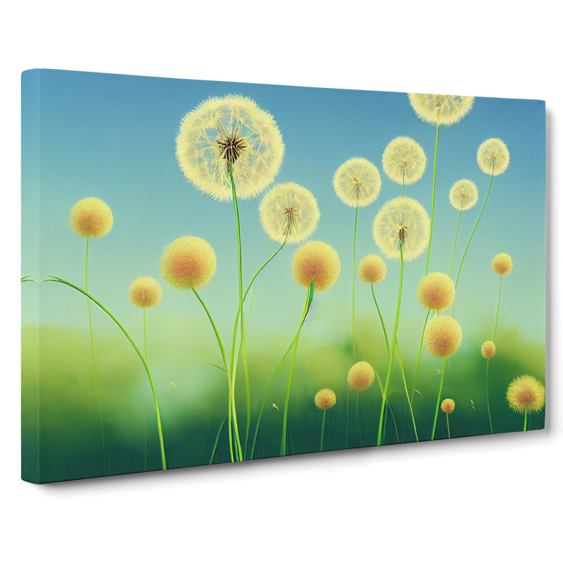 Sweet Dandelion Flowers - Wrapped Canvas, 35cm H x 50cm W x 3cm D