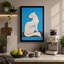 Arctic Fox Seated Mid-Century - Print-136808511-136808512