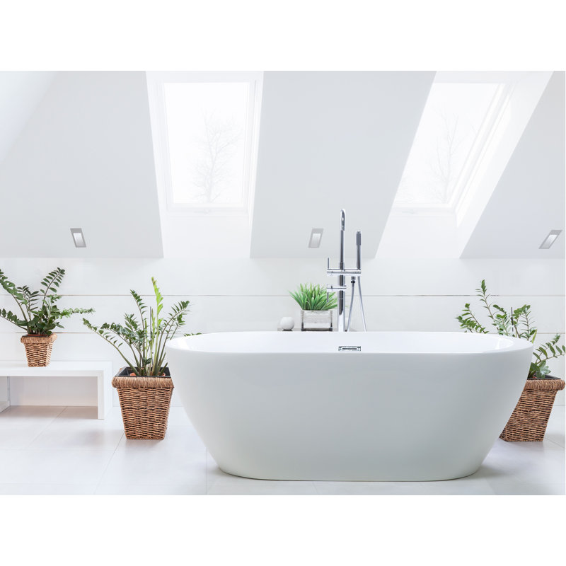 Sybil 750mm x 160mm Soaking Acrylic Bathtub