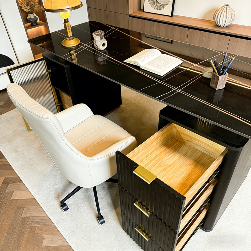 71" High-quality Executive Desk,Computer Desk,boss desk,Home office Desk,Very easy to assemble, Black