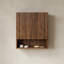 Armoire de salle de bain murale rayée de 26 po avec portes, tablette et compartiment de rangement ouvert au-dessus de la toilette pour la salle de bain, la cuisine et la salle de lavage-278666527