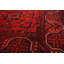 Tapis unique en laine noué à la main style Esari turque des années 2010 de 5 pi 1 po x 6 pi 4 po rouge Araiz