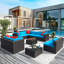 Canapé modulaire d'extérieur 12 pièces 12 pièces-1187210887