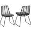 Chaise d'extérieur en gris avec coussins - conception transitionnelle