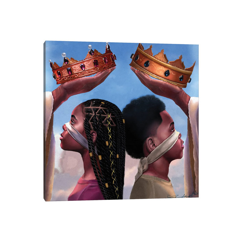 Crown Us Lord Official Art by Salaam Muhammad - Wrapped Canvas Print, 93.98 cm H x 93.98 cm W x 1.91 cm D