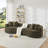 Modern Chenille Sectionals Sofa, Curved 4-seater, No Assembly
