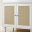 Armoire pour animaux blanche en bois blanc avec bloc-notes et bac à litière caché pour compartiment de rangement pour chat