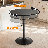23.5" Bistro Pub Table Adjustable Height Round Cocktail Bar Table with Wood Top and Metal Base-128839604-91376001