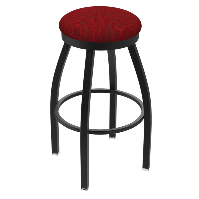 Tabouret pivotant80280 Misha, Noir froissé, Tabouret de bar (assise de 30 po de hauteur), Tissu - rubis graphique