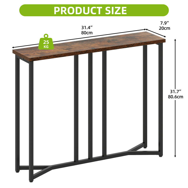 Console Table, 80cm W×20cm D×80cm H
