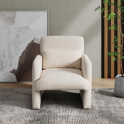 Sculptural Decorative Chair Unique Cylindrical-Shaped Corduroy Armchair Comfortable Padded Seat Blends Modern Art Style Affordable Luxury Seating For Your Living Room