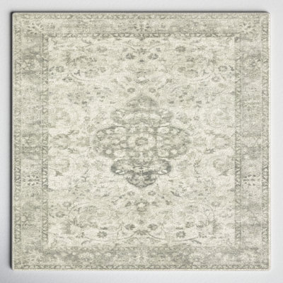 Tapis oriental ivoire / argenté
