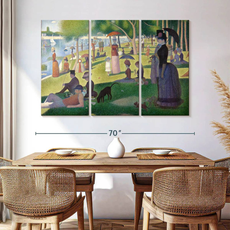 Leisha un dimanche sur la Grande Jatte, H 42 po x l 65 po