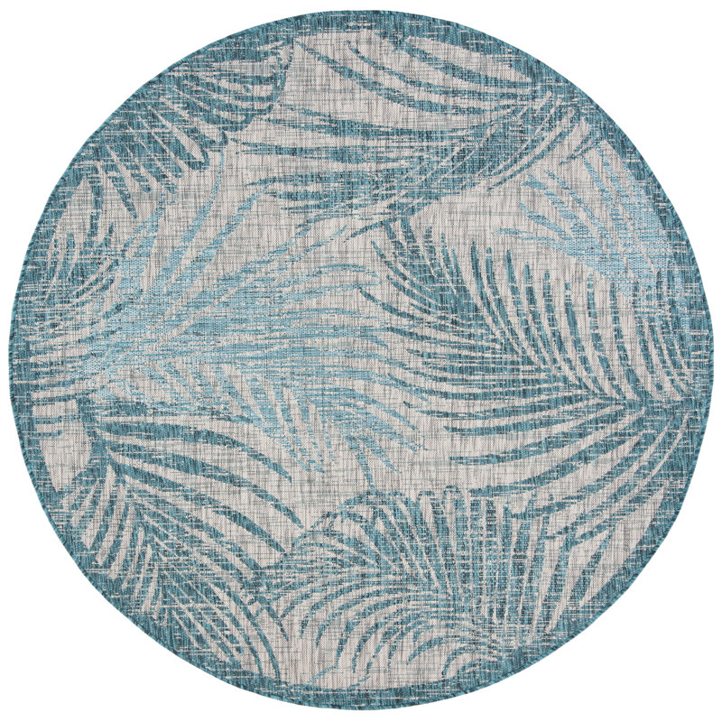 Shani Performance Floral Indoor/Outdoor Area Rug, Round 6'7"