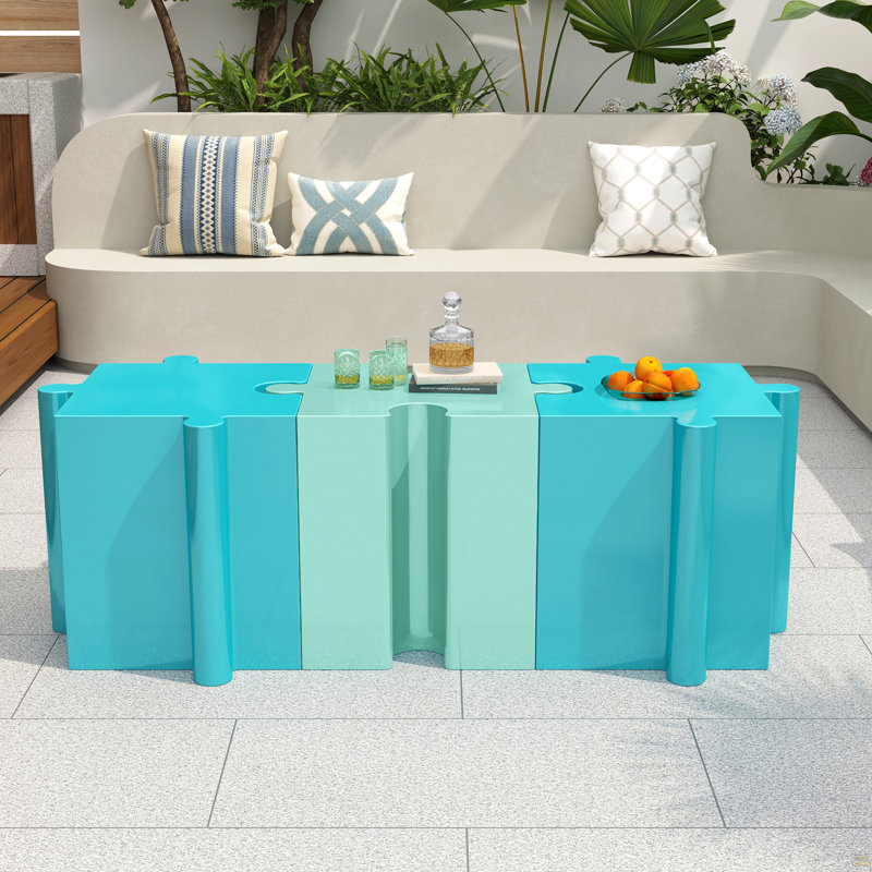 Table d'appoint Art, table MGO à bord concave modulaire, Vert clair