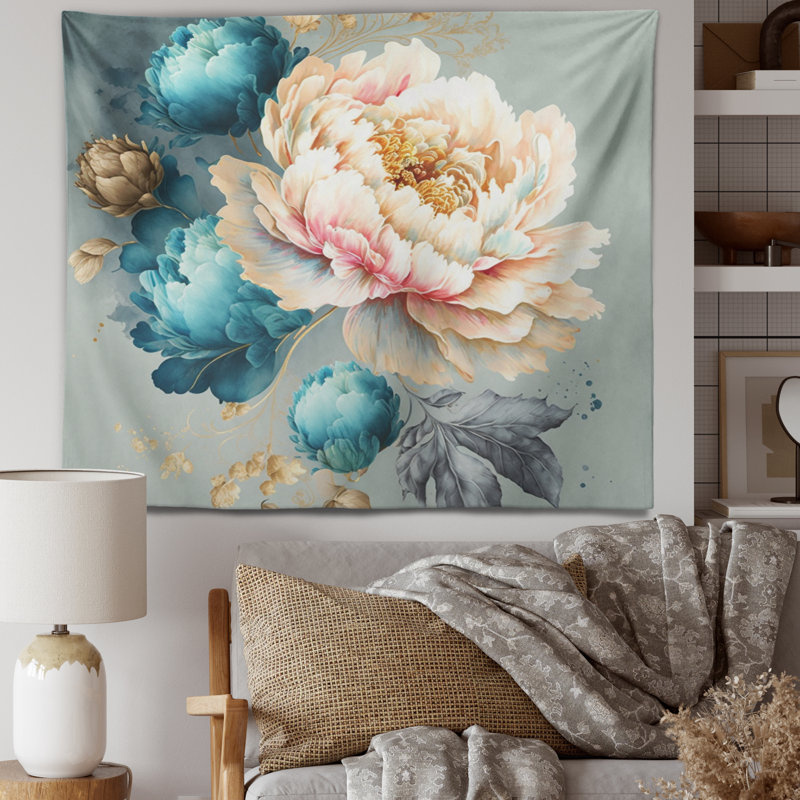 - Tapisserie murale florale et botanique, H 32 po x l 39 po
