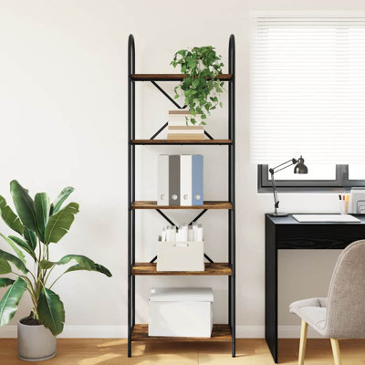 Bookshelf Engineered wood Modern Rectangular Shelving Unit Living Room