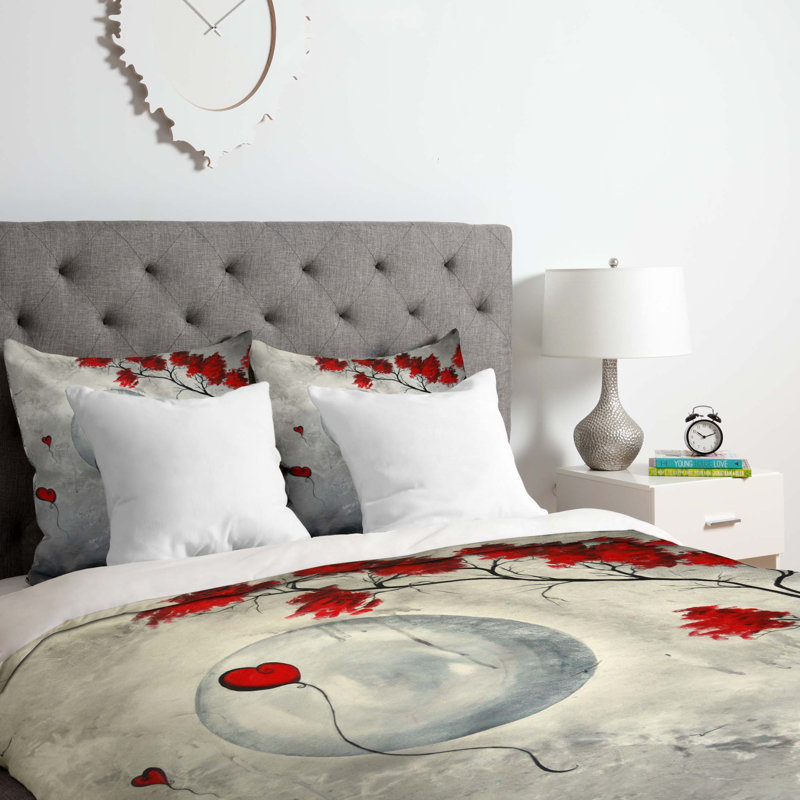 Madart Inc Floral Duvet Cover, Twin/Twin XL Duvet Cover + 1 Standard Sham