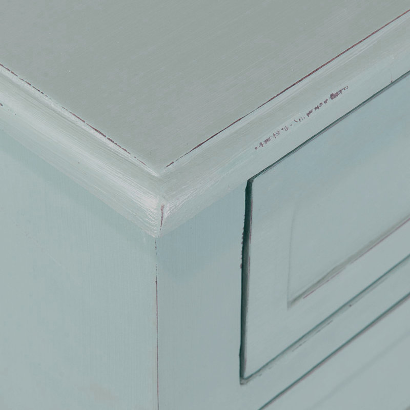 James 15.7'' W Solid Wood Nightstand, Blue
