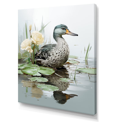 «Duck Pond Reflections V - Duck Animal», art mural