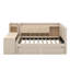 Lit de jour simple tapissier avec tiroirs, tablettes, armoires rabattables et table d'appoint-114346268