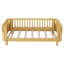 Lit plateforme simple en bois pour enfants avec rails de sécurité, lit bas en bois naturel-1176019082