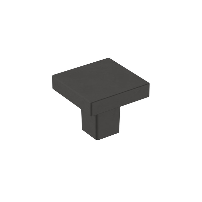 Monument 1 3/16" Length Square Knob, Matte Black