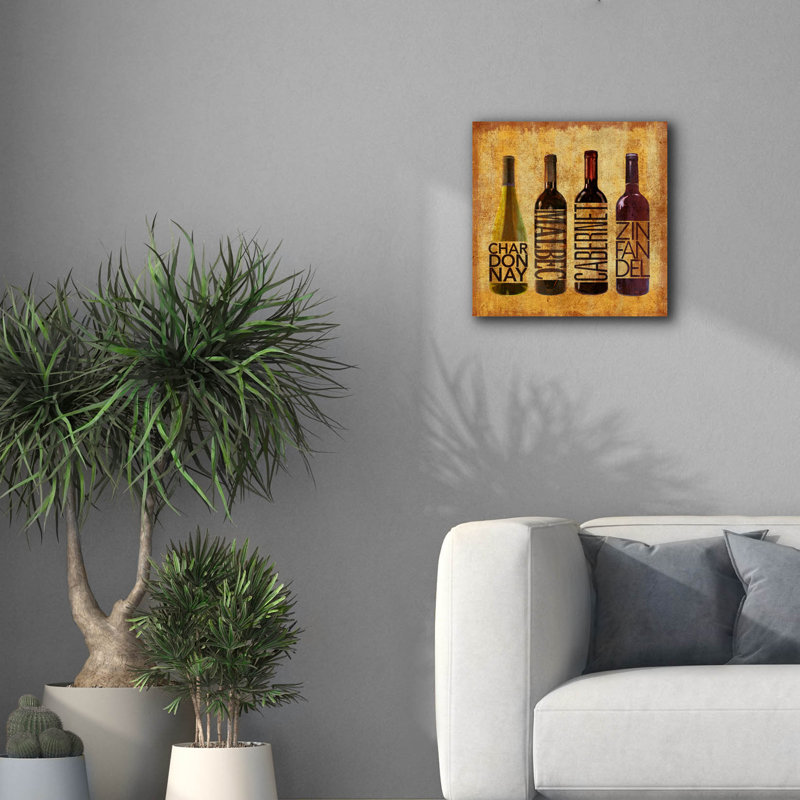 «The Wine Up 2» par Art Licensing Studio, art mural sur toile, H 18 po x l 18 po