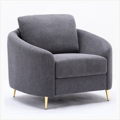 Grey Loose Back Accent Chair