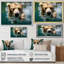 Ourson nageant dans le lac - Art mural-2133431966-2133431956