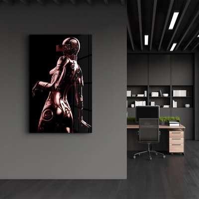 Élégante peinture murale en verre trempé de 13,8 po x 21,7 po | 100% verre trempé, épaisseur: 0,16 pouce | Imprimé UV pour des couleurs éclatantes | Parfait pour la décoration intérieure, le salon et les espaces de bureau