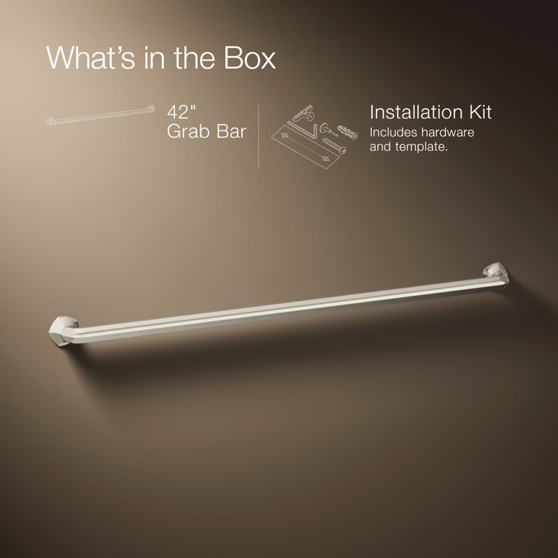Occasion Grab Bar, 42", Polished Nickel