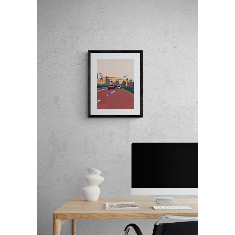 Downtown Skyline Print by Deborah Blum, 21.2" H x 17.2" W, Black Framed Paper