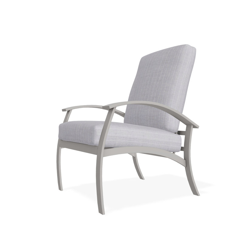 Belle Isle Outdoor Lounge Chair, Restore Indigo, Warm Gray