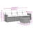 Vidaxl Outdoor Sofa Set Grey Poly Rattan Medium Modular