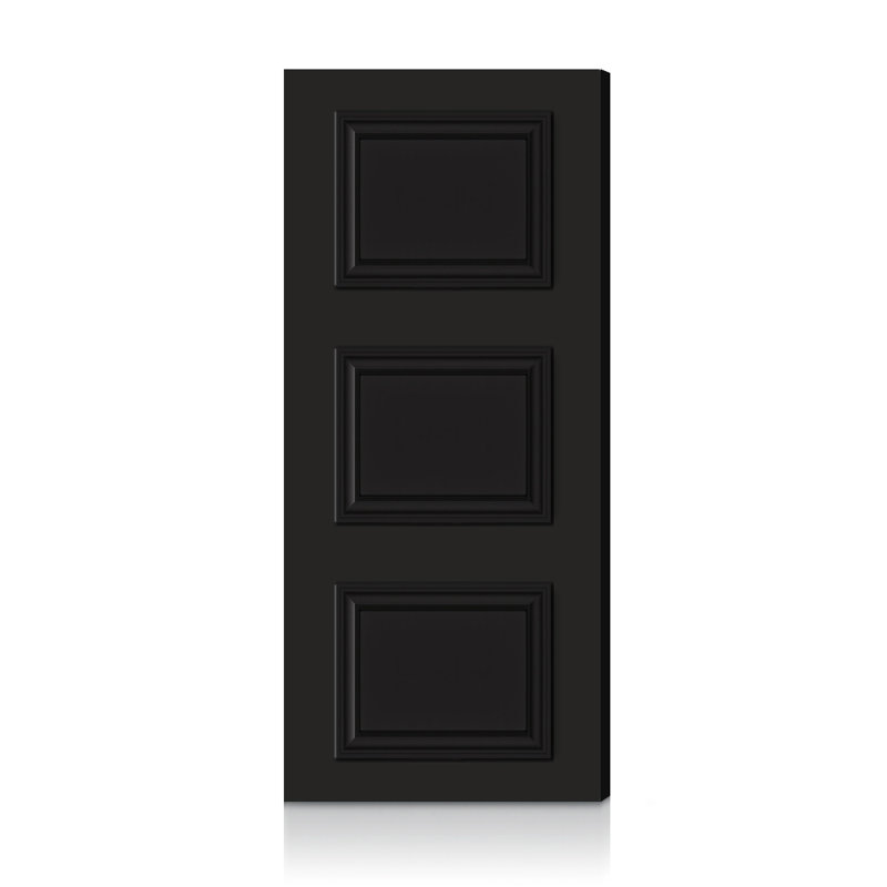Dalle de porte intérieure 3 panneaux Palazzo, 84 x 30, Noir