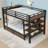 Metal Bunk Bed with Built-in Outlet and Extensive Storage-577917338