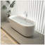 Baignoire autoportante en acrylique 67 po, conception plissée unique, trop-plein en nickel brossé et bonde escamotable, certifiée Cupc-114463155