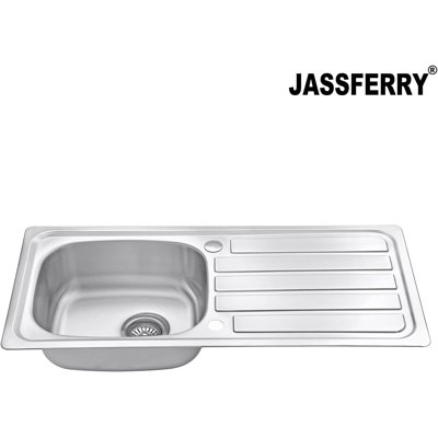 Lytham Belfry Kitchen 430 mm W Single Bowl Stainless Steel Drop-In Kitchen Sink