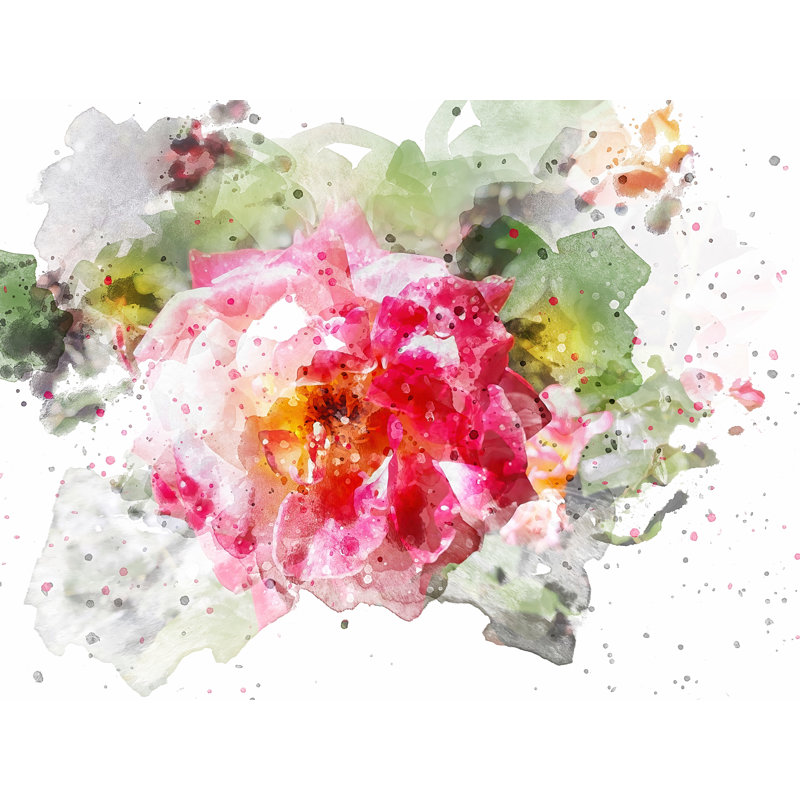 Floral 1214 Print by Chamira Young, Black Framed Paper, 24" H x 30" W