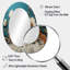 Miroir mural bleu et doré-214041439