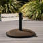Robuste base de parasol en béton 33 lb, brun, pouvant accueillir des parapluies jusqu'à 5 pieds, 18,07 po x 18,07 po x 13,54 po, construction, support à assembler requis, convient à la construction