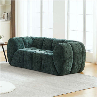 Canapé chenille en mousse pure, canapé nuage matelassé moderne, canapé chenille en mousse pure à assise profonde, canapé moderne confortable, convient aux salons, aux chambres et aux appartements