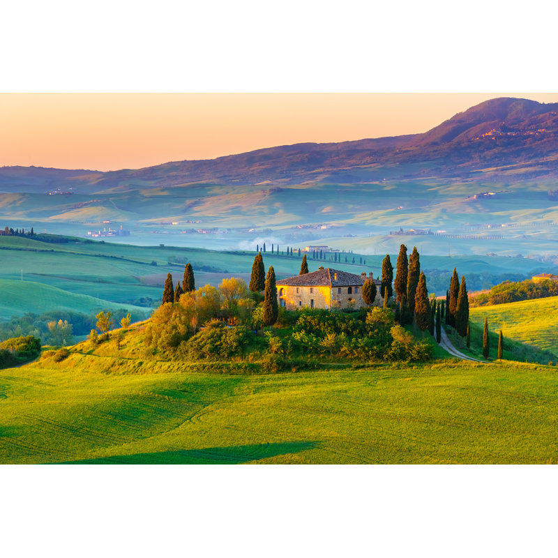 Tuscany Landscape - Wrapped Canvas Print, 30cm H x 46cm W