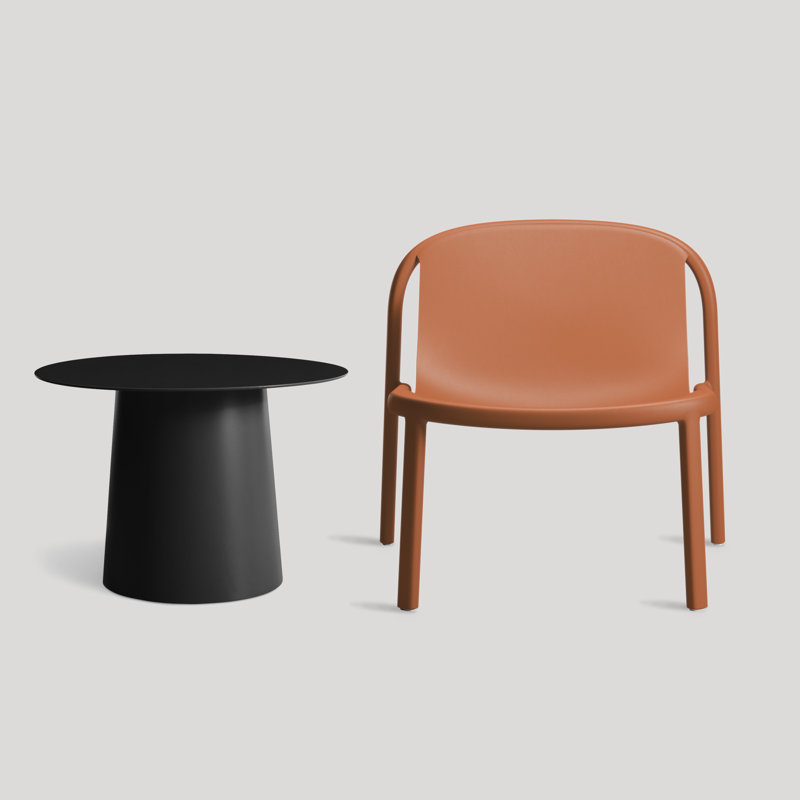 Decade Outdoor Lounge Chair, Tomato