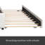 Lit plateforme tapissier double capitonné avec lit gigogne simple TG-1652607114