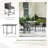 Square 5 - Piece 4 - Person 39.4Cm L Outdoor Table Set