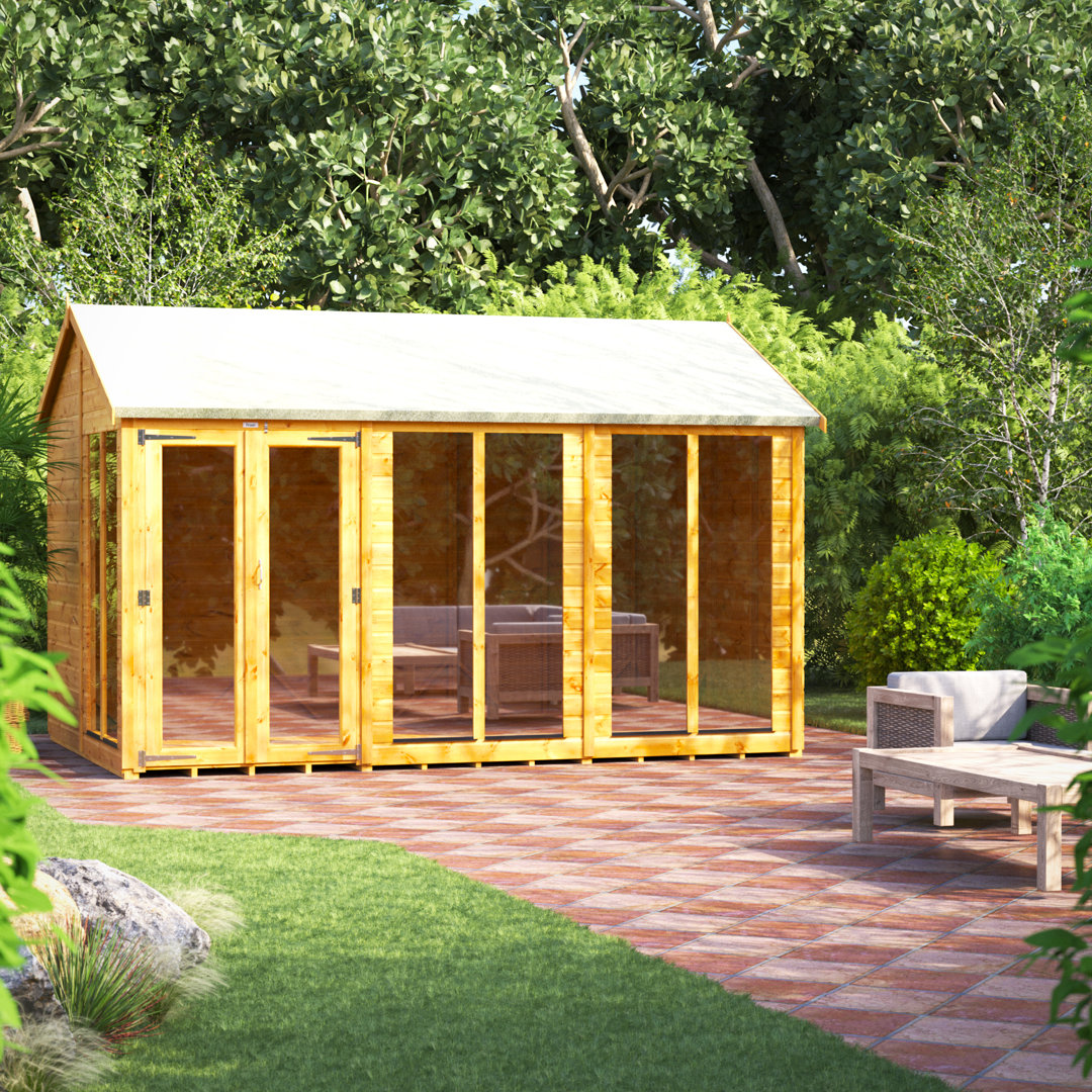 Powersheds 12 x 8ft Timber Tongue & Groove Apex Summerhouse