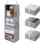 Aislin 6-Shelf Fabric Hanging Closet Organizer with Removable Drawers, Foldable Wardrobe Storage Shelf for Clothes, Bags, Shoes