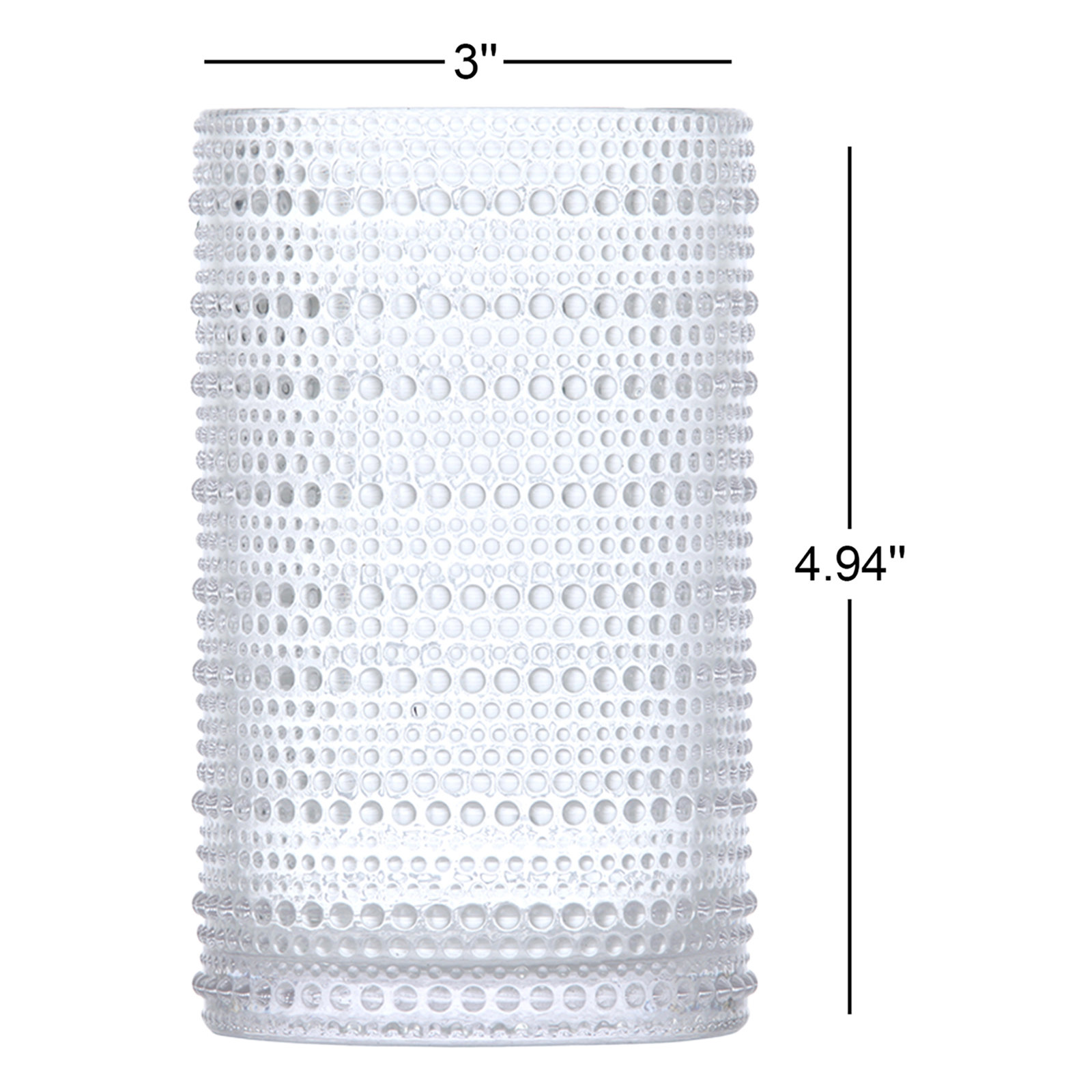 Jupiter Drinking Glass, 13 oz., Clear